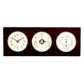 Clock, Barometer & Thermometer w/ Hygrometer - Mahogany